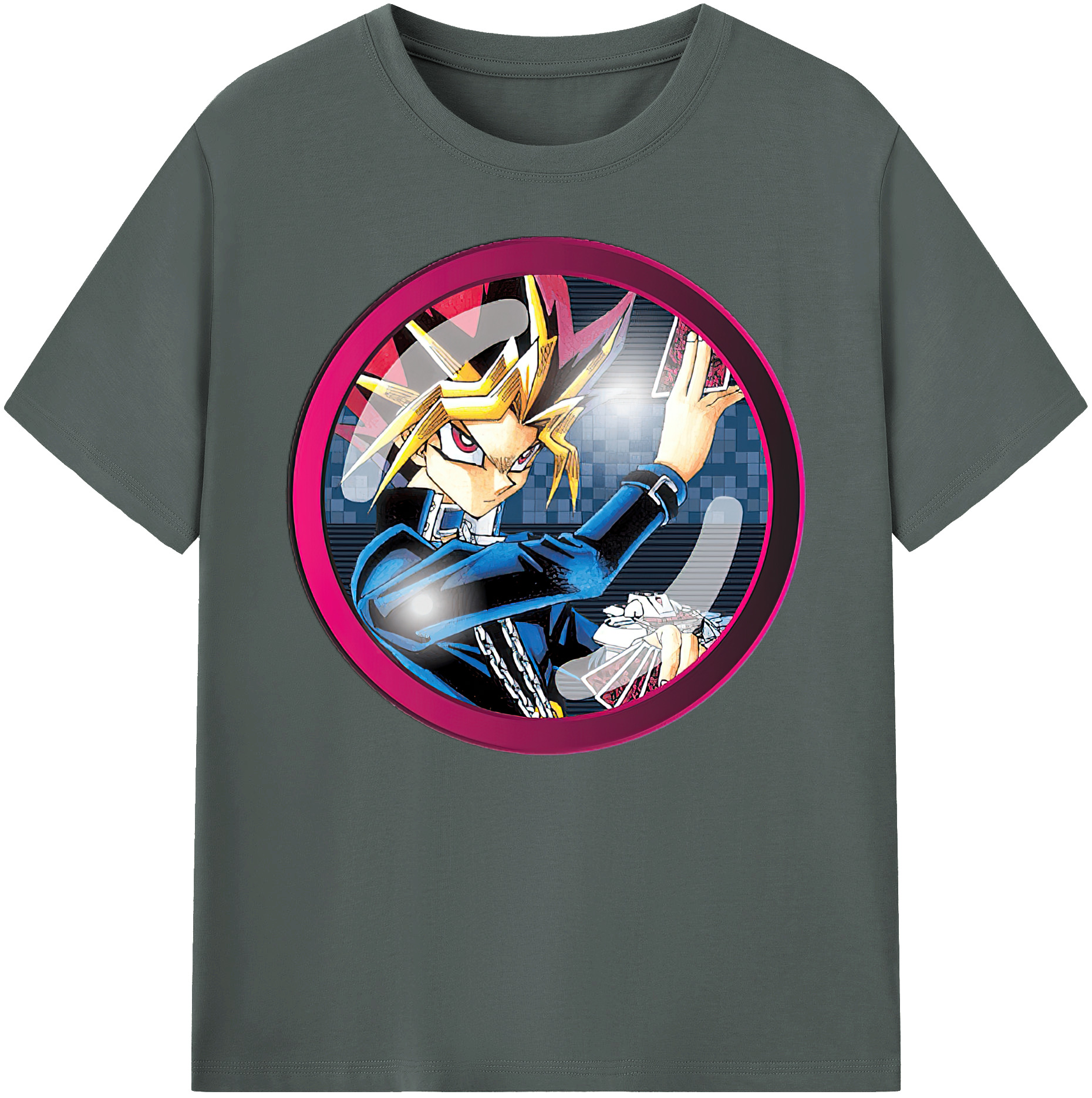 遊☆戯☆王 Yu-Gi-Oh! 綿100％ メンズ半袖Tシャツ｜肌触りやわらか＆通気性